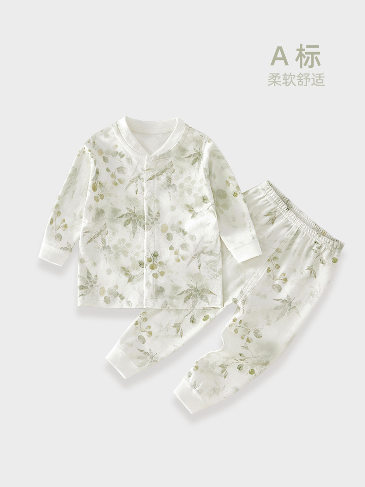 婴儿分体衣服a类春秋儿童套装秋衣秋裤a类宝宝秋衣纯棉无骨睡衣