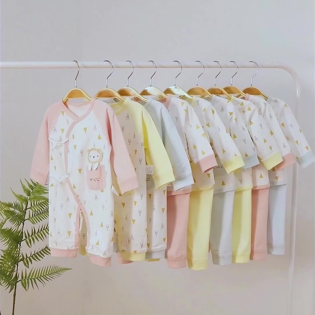 厂家婴儿连体衣宝宝哈衣和尚服出生婴儿睡衣无骨棉四季款舒适