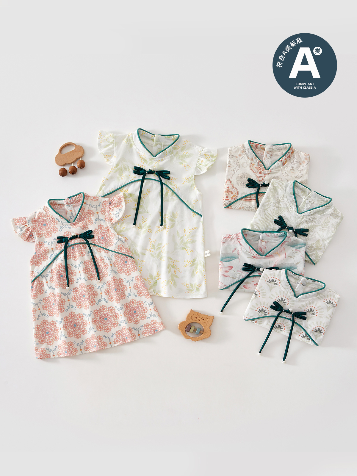 女童夏装连衣裙2025新款儿童纯棉洋气中国风公主复古汉服裙子