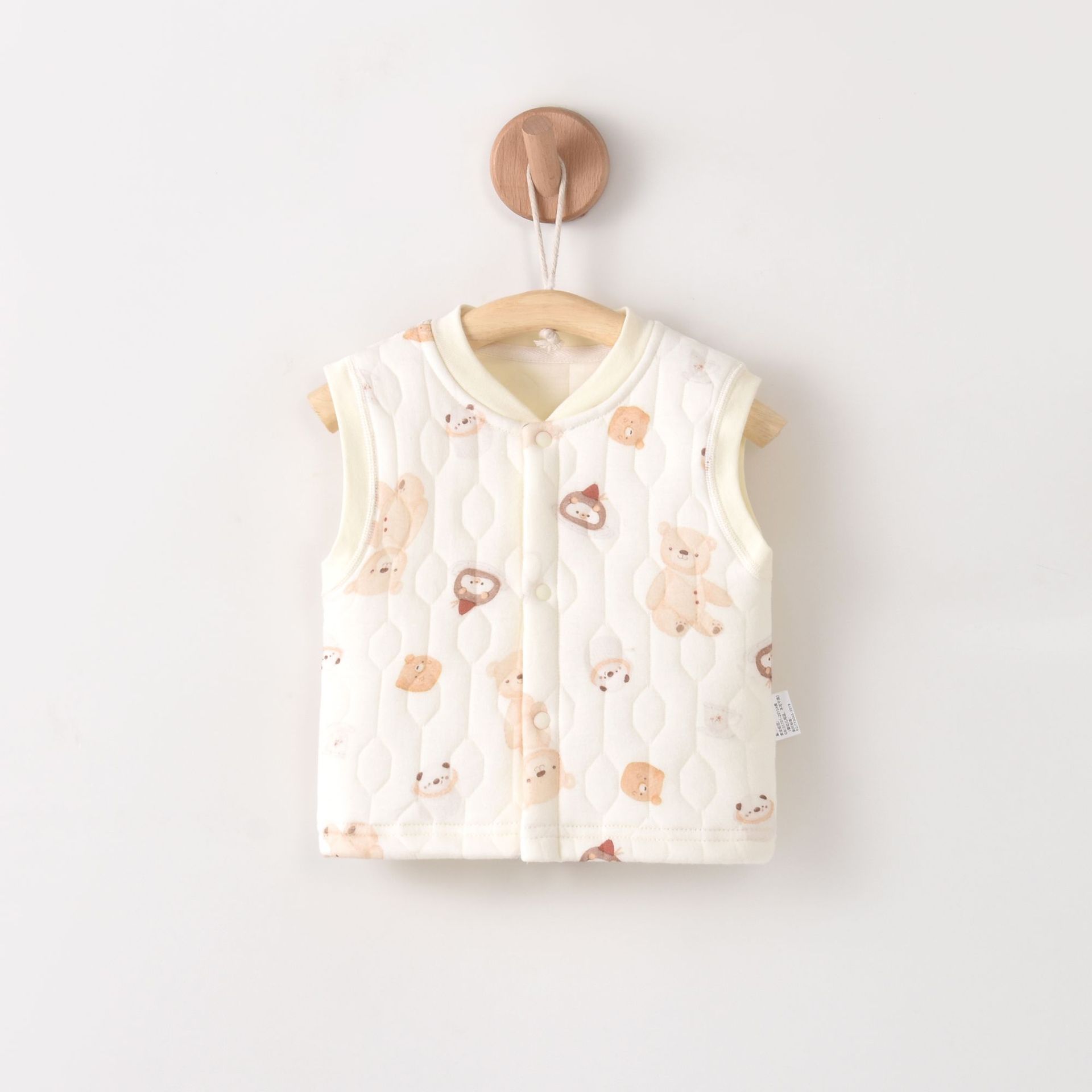 婴儿马甲秋冬季宝宝夹棉保暖背心新生儿儿童坎肩外穿马夹春秋家居