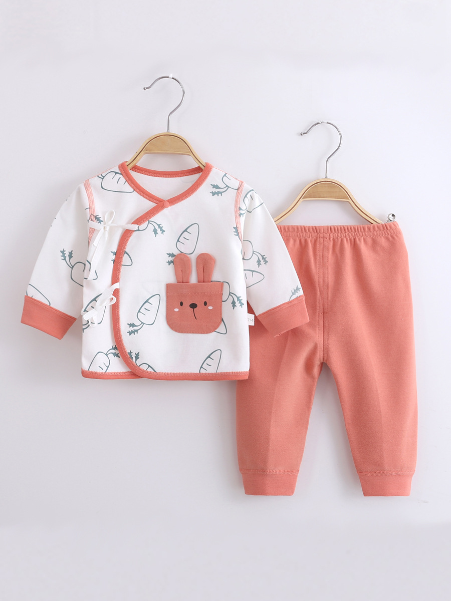 新生婴儿分体套装纯棉宝宝秋衣秋裤初生儿和尚满月服四季婴儿睡衣