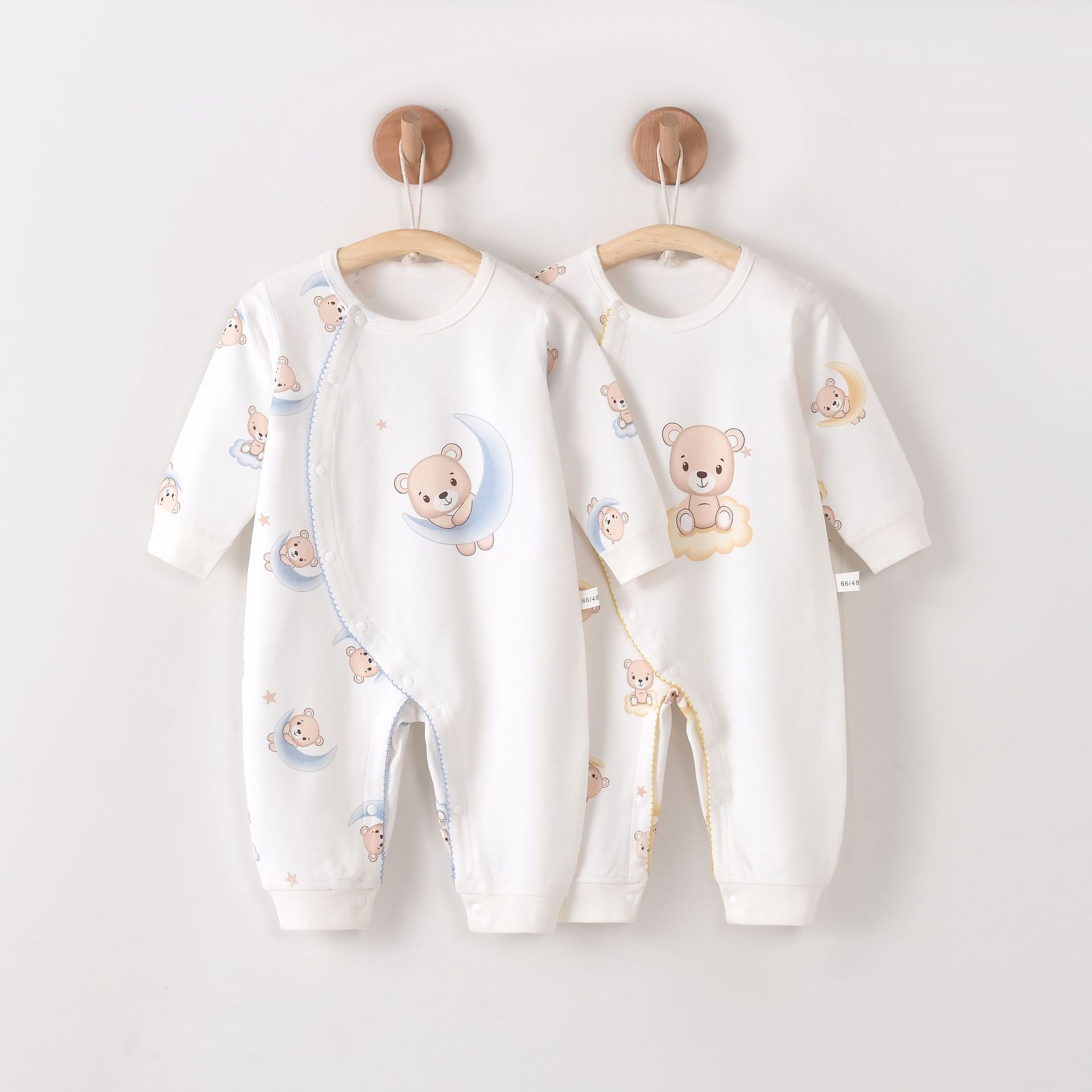 婴儿连体衣春秋新款宝宝哈衣纯棉打底睡衣新生儿衣服夏季包屁衣