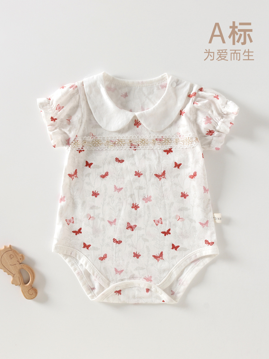 安阳婴童装新生儿包屁衣夏季宝宝三角哈衣连体衣纯棉婴幼儿衣服