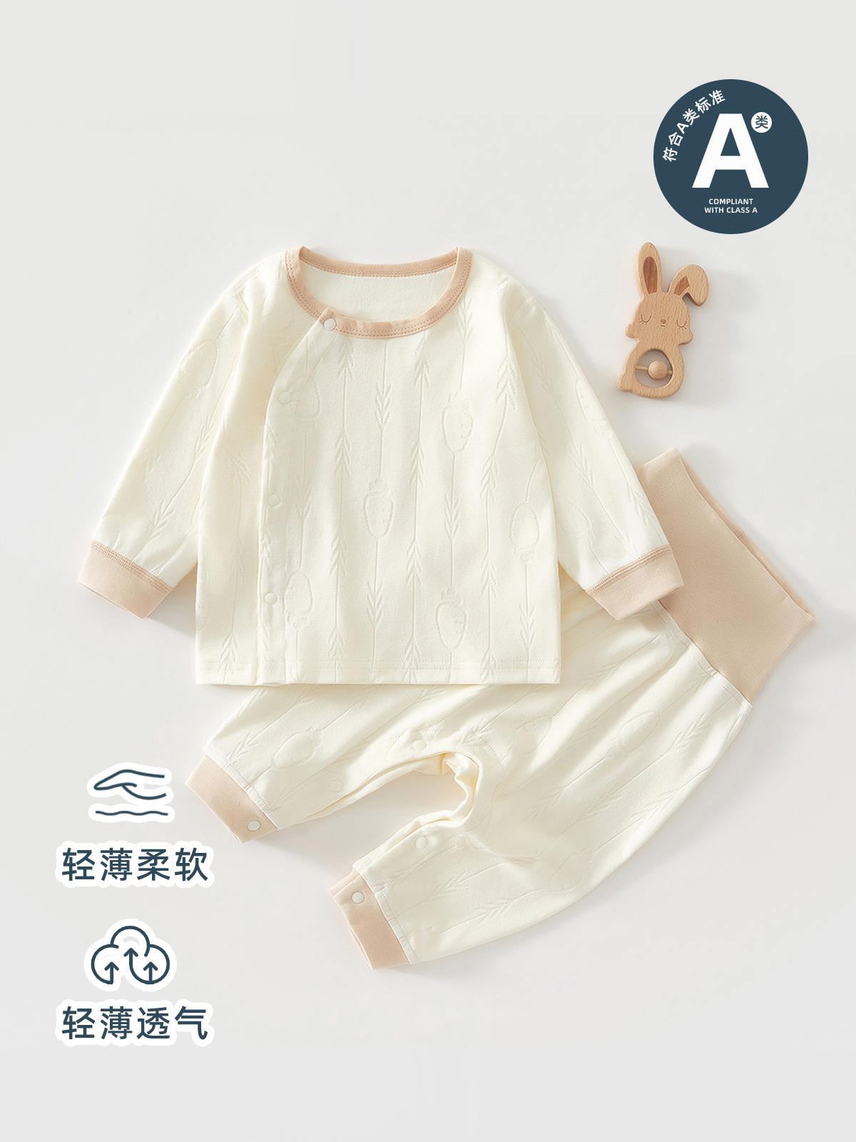 新生婴儿衣服纯棉春夏初生男女宝宝春秋睡衣分体打底内衣套装a类