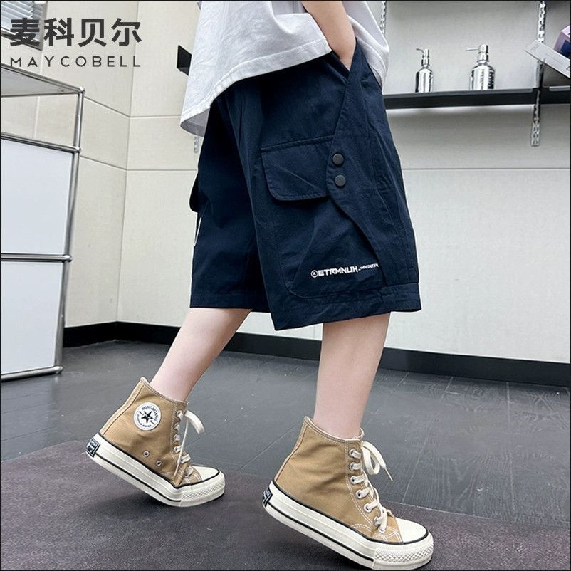 男童工装短裤夏季薄款中大儿童夏款裤子五分中裤2025新款休闲帅气