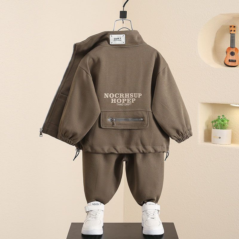 男童春季套装2025新款洋气男宝宝春秋装运动衣服儿童休闲帅气童装