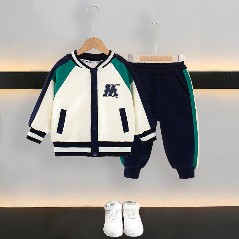 男童春秋套装2025新款中小童儿童帅气男孩洋气运动休闲两件套童装