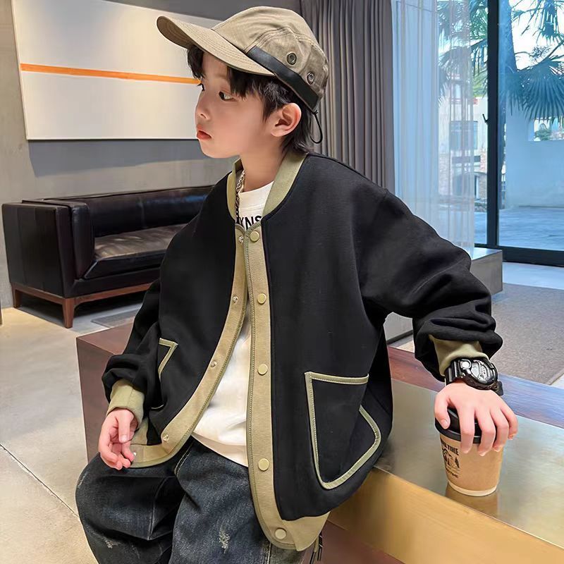 麦科贝尔男童春装外套2025新款中大儿童春秋款棒球服男孩春季上衣