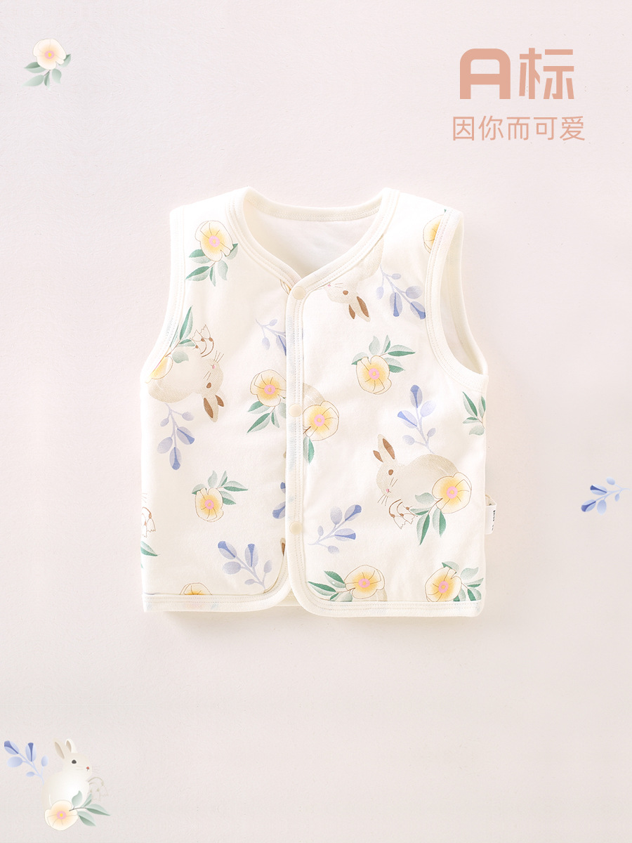 宝宝马甲a类男女外穿坎肩秋冬季外穿夹棉开衫保暖背心新生儿马甲