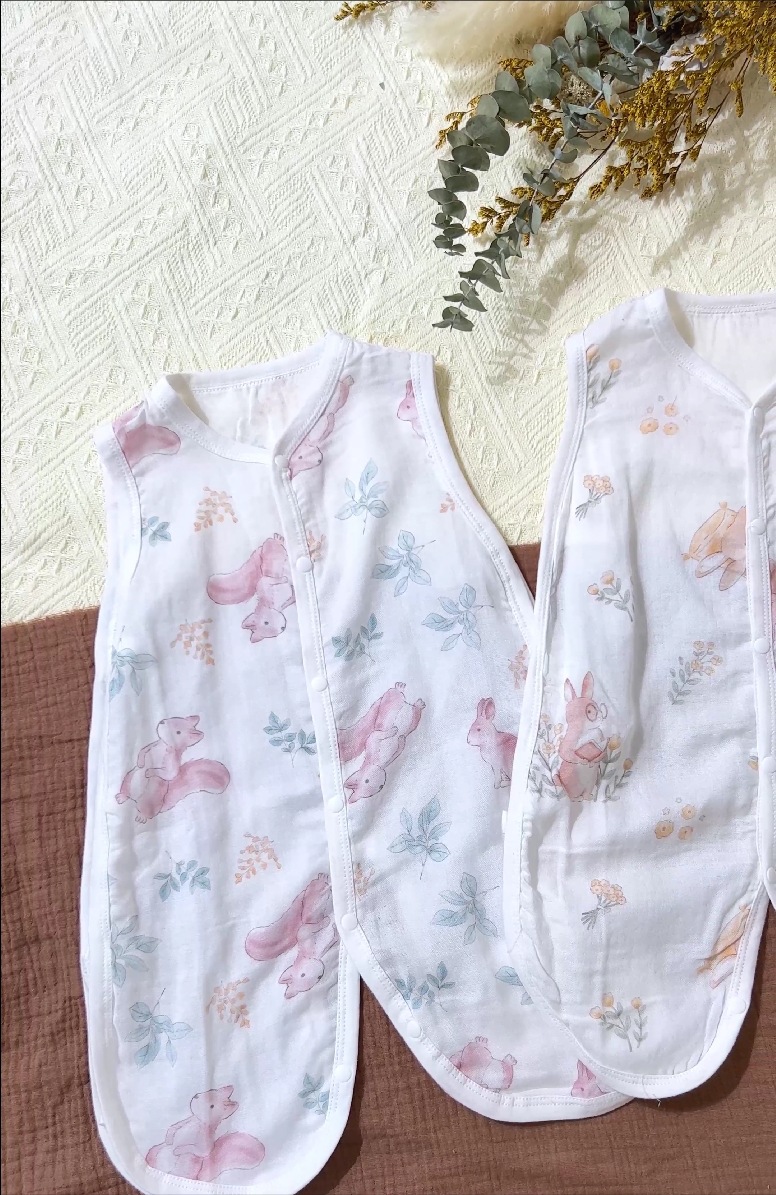 婴儿连体衣夏季宝宝爬服纱布婴儿衣服无骨新生儿哈衣新生儿连体衣