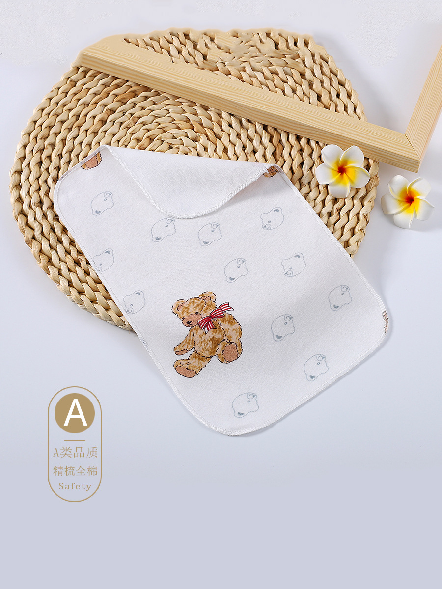 口水巾婴儿新生儿洗脸巾初生宝宝擦奶手帕手绢儿童纯棉毛巾小方巾