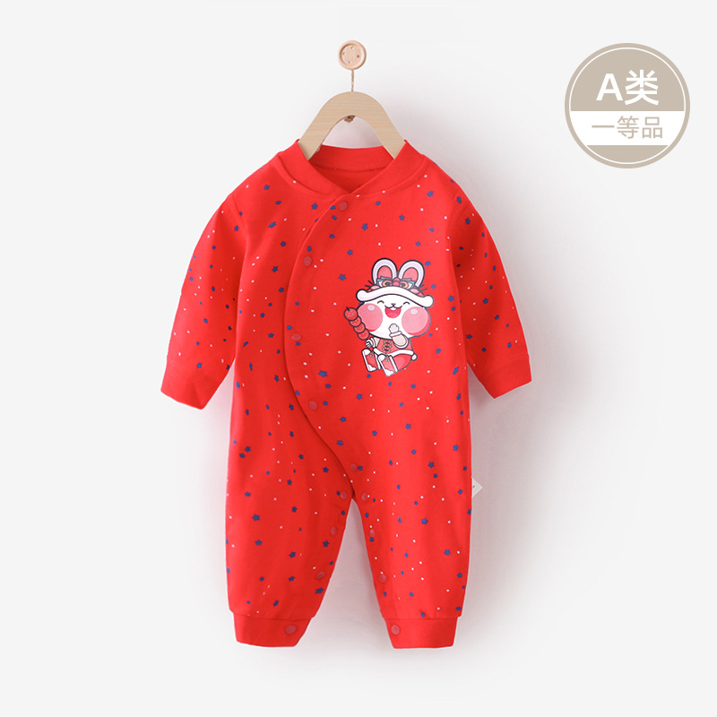 婴儿连体衣春秋新生儿衣服宝宝连体衣纯棉婴儿和尚服宝宝哈衣打底