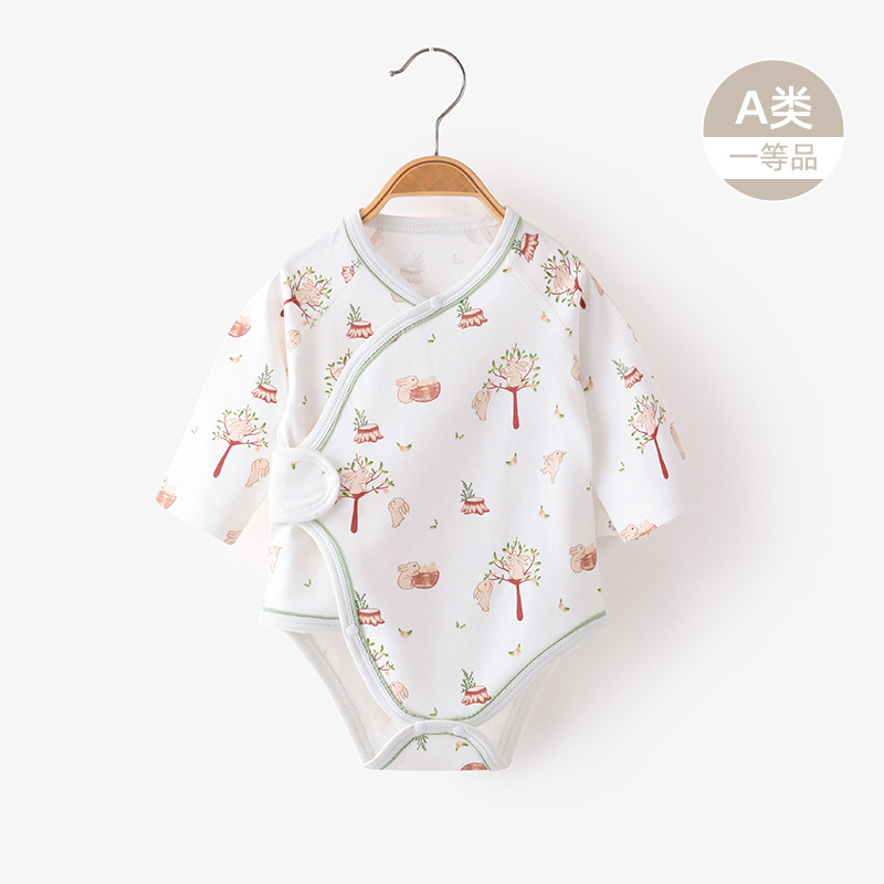 新生婴儿衣服春秋季连体衣宝宝纯棉长袖包屁衣满月服三角哈衣春装