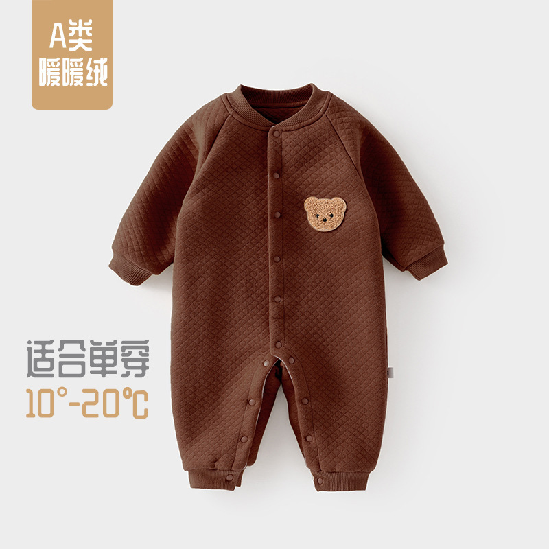 粉丝福利—婴儿连体衣保暖加绒冬装夹棉新生儿衣服宝宝外出哈衣