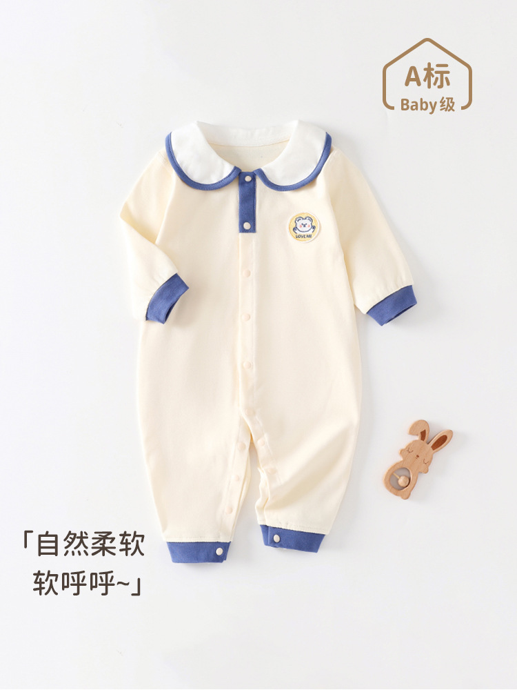 新生婴儿连体衣春秋季宝宝衣服睡衣a类纯棉秋季长袖哈衣爬服