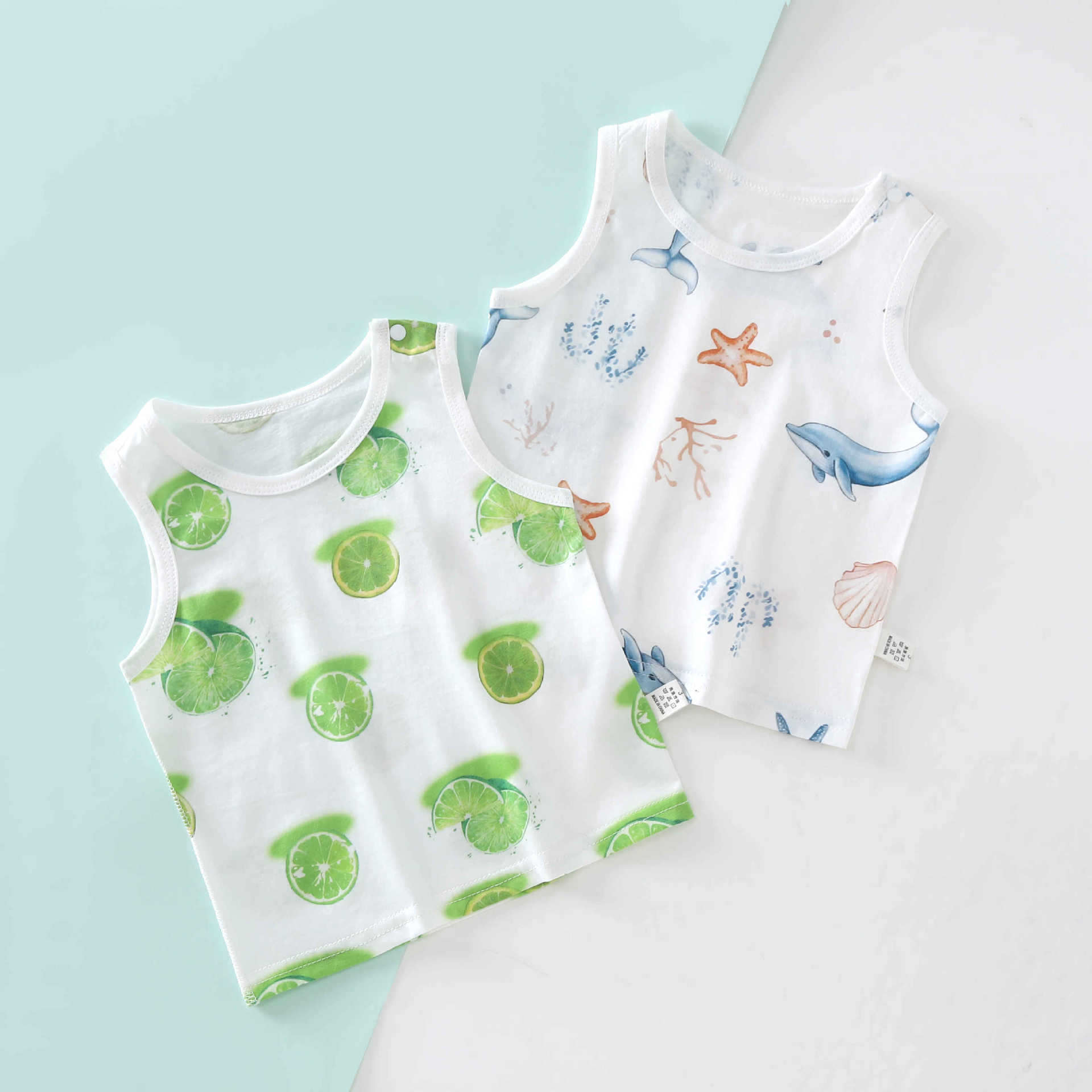 宝宝小背心夏季纯棉薄款无袖吊带婴儿无骨打底儿童夏季背心上衣