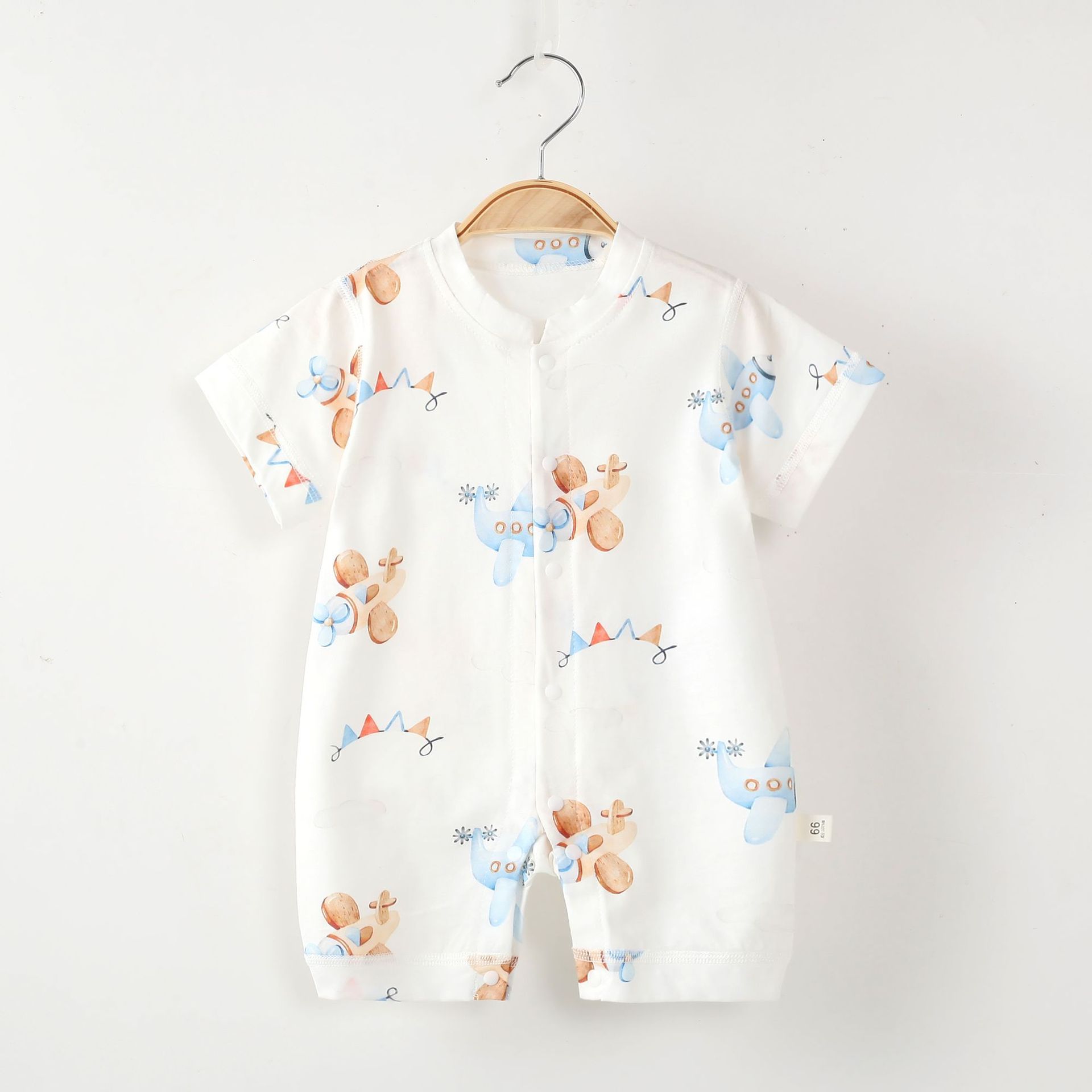 婴儿连体衣夏季薄款男女宝宝纯棉哈衣爬爬服家居服睡衣新生儿衣服