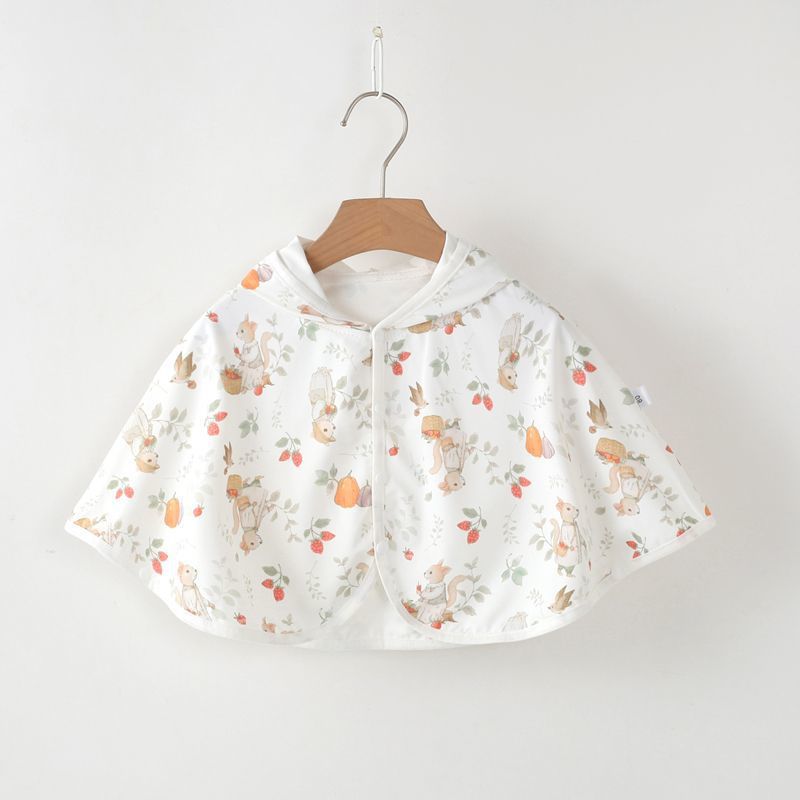 婴儿夏季薄款斗篷男女春秋外出披风外套防晒防风儿童宝宝披肩