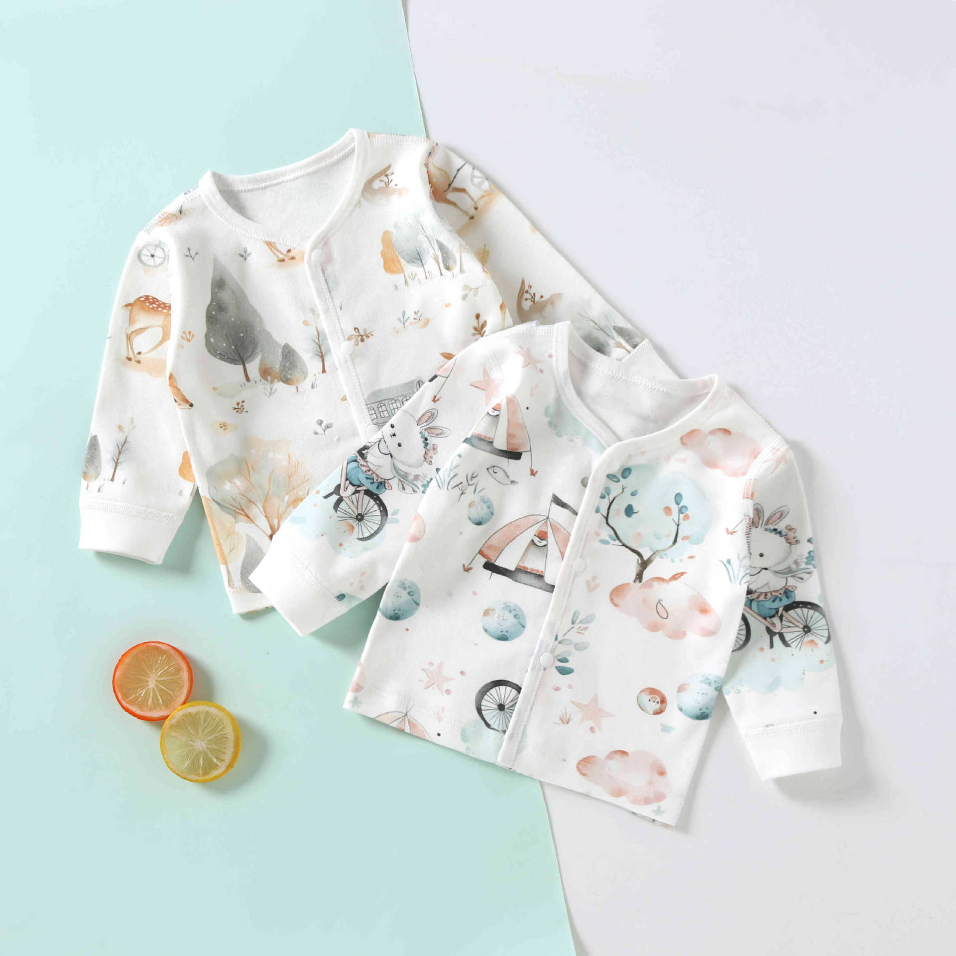 春秋单件婴儿上衣宝宝秋衣纯棉无骨A类开衫长袖打底衣服外穿