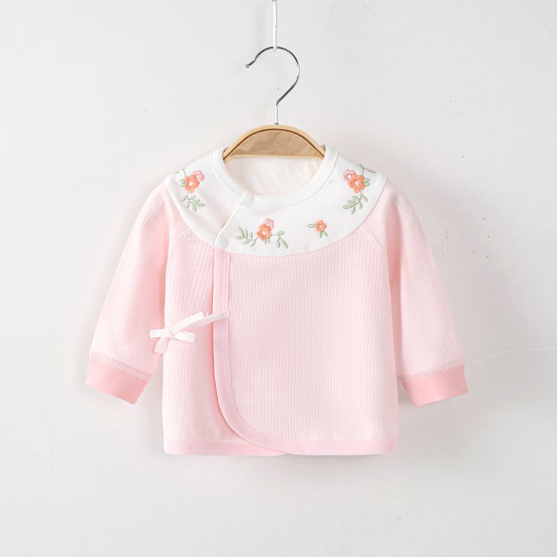 新生婴儿衣服上衣和尚服纯棉秋衣春秋宝宝全背单件内衣秋冬打底衣