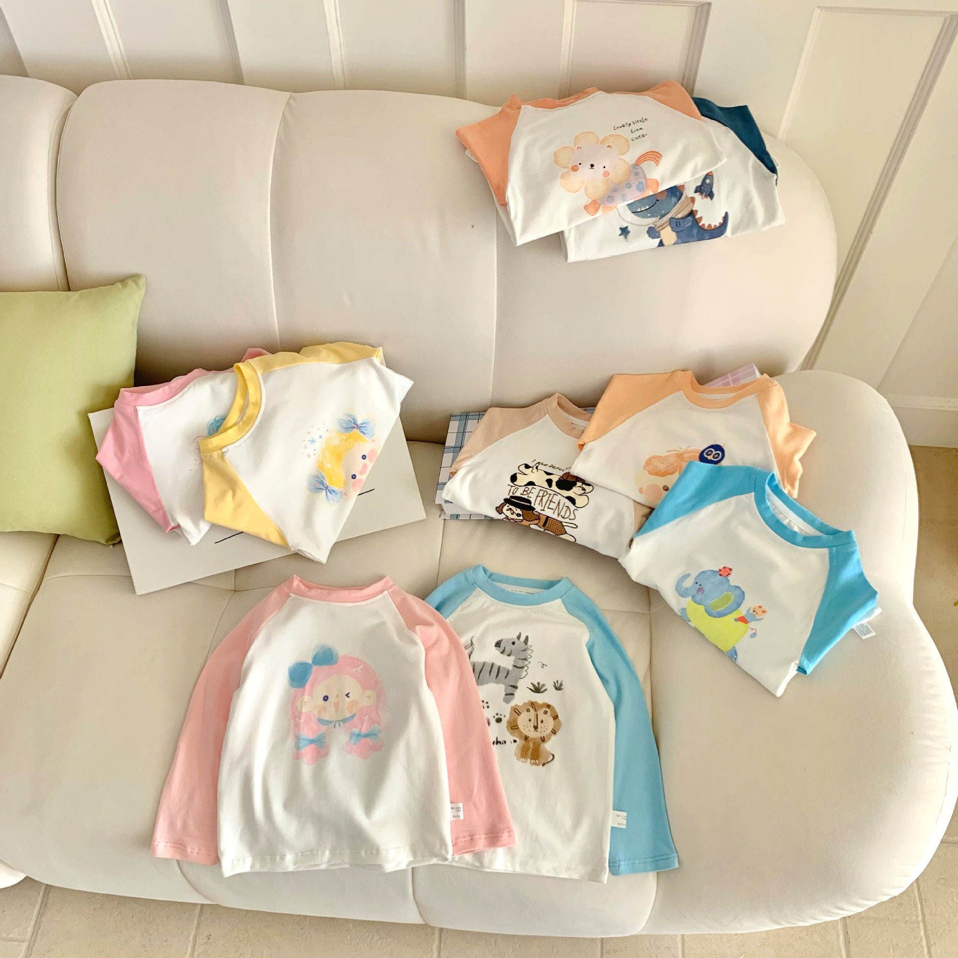 儿童t恤a类秋儿童长袖polo衫女童t恤出口尾单男童批发