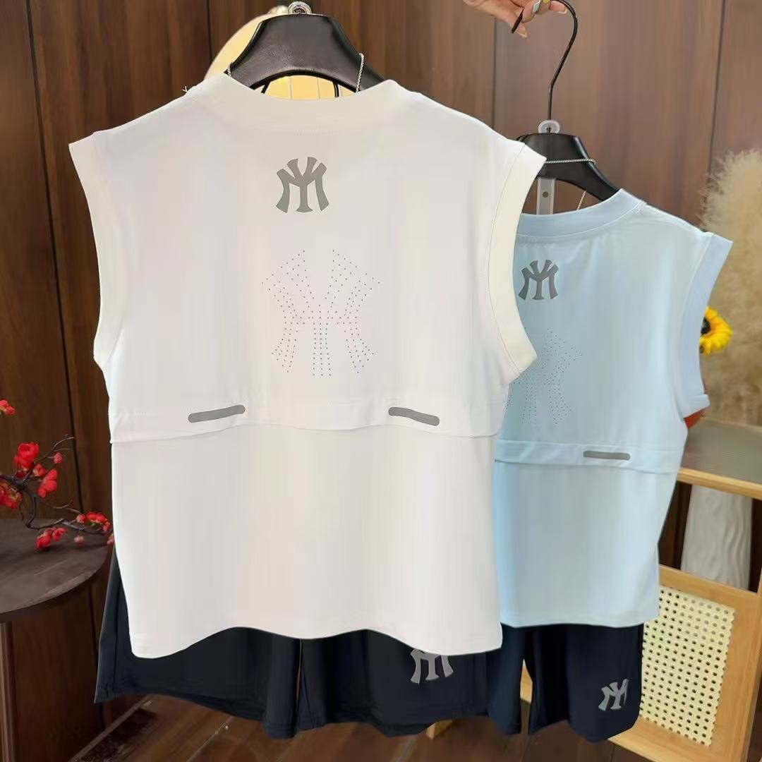 【冰感薄款套装 反光条】夏日凉快童装速干套装两件套上衣+短裤YW