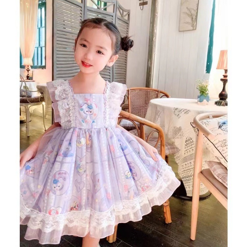 女童3连衣裙夏装2新款韩版儿童洋气公主裙大童夏季时髦8女孩9裙子