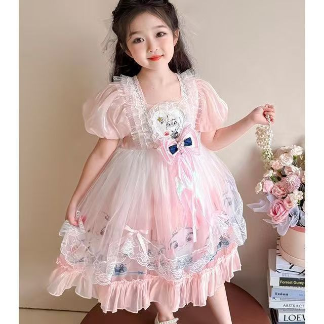 兔子警官洛丽塔公主裙女童连衣裙春秋2025新款儿童宝宝生日礼服裙