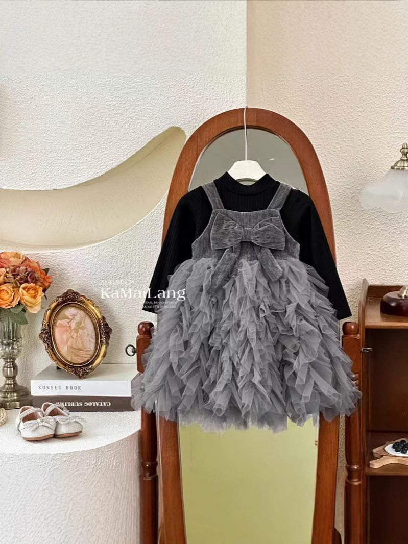 女童连衣裙周岁宝宝礼服2小童纱裙新款春秋儿童公主裙子