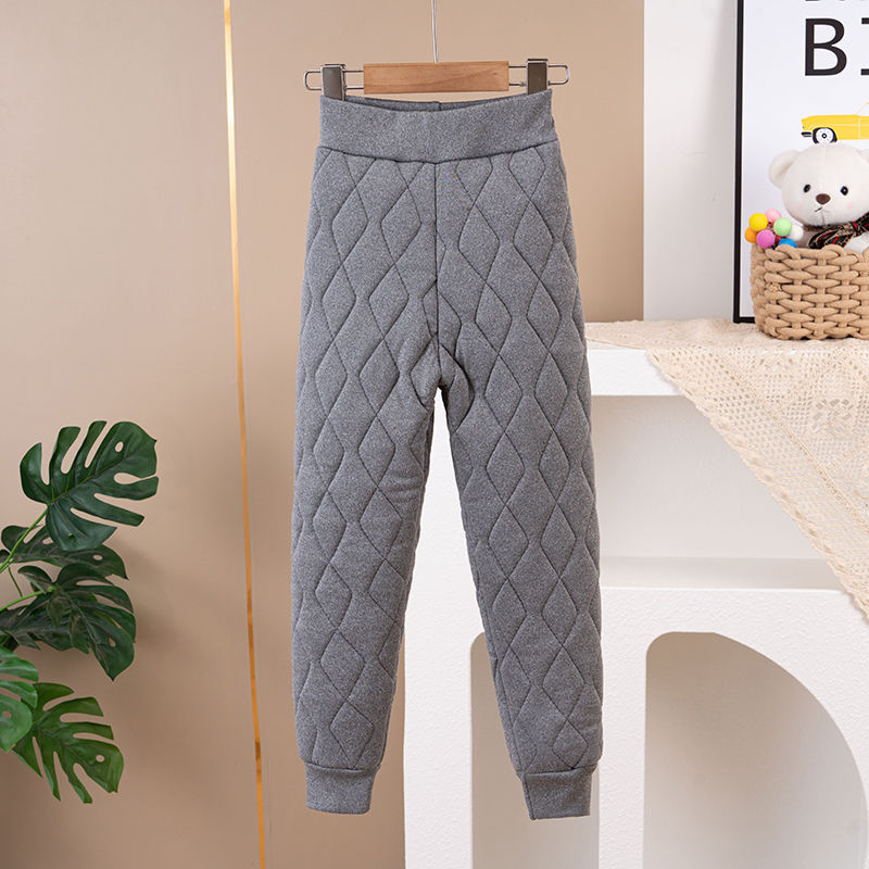 冬季儿童保暖裤男童女童一体绒儿童夹棉柔软过冬校服棉裤神器