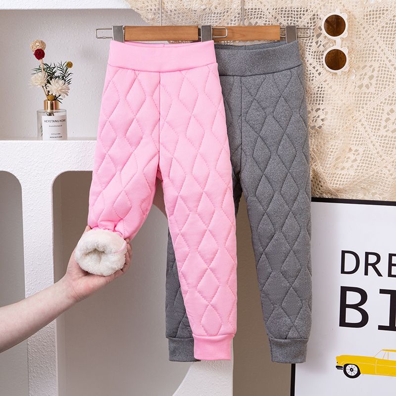 女童裤子冬装儿童棉裤新款洋气中大童网红加绒裤秋冬儿童时髦长裤