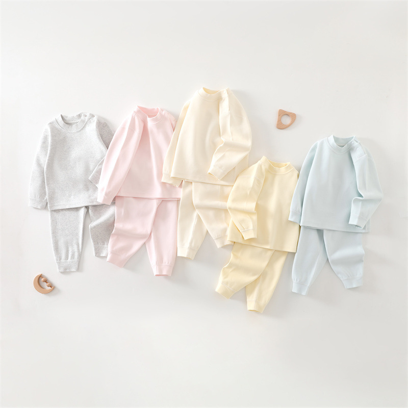 中大童秋衣秋裤套装春秋款280克舒绒棉衣服1-11岁儿童内衣A类无骨