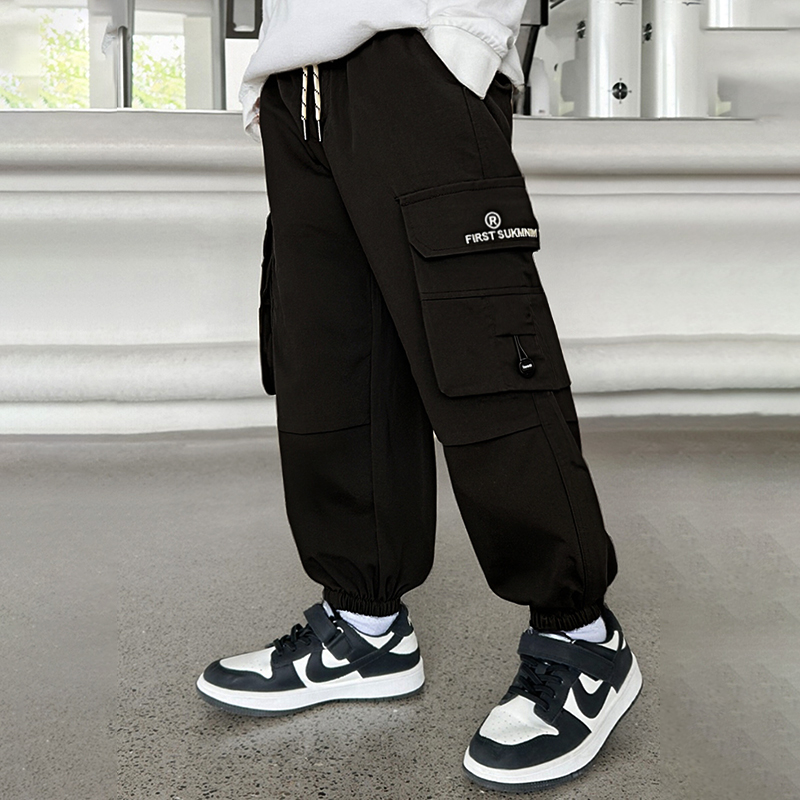 男童裤子工装裤秋装2025新款中大儿童春秋休闲裤男孩长裤潮