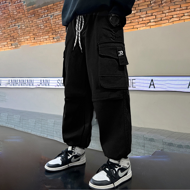 男童裤子春秋款2025新款秋季宽松工装裤中大童儿童男孩秋装裤子潮