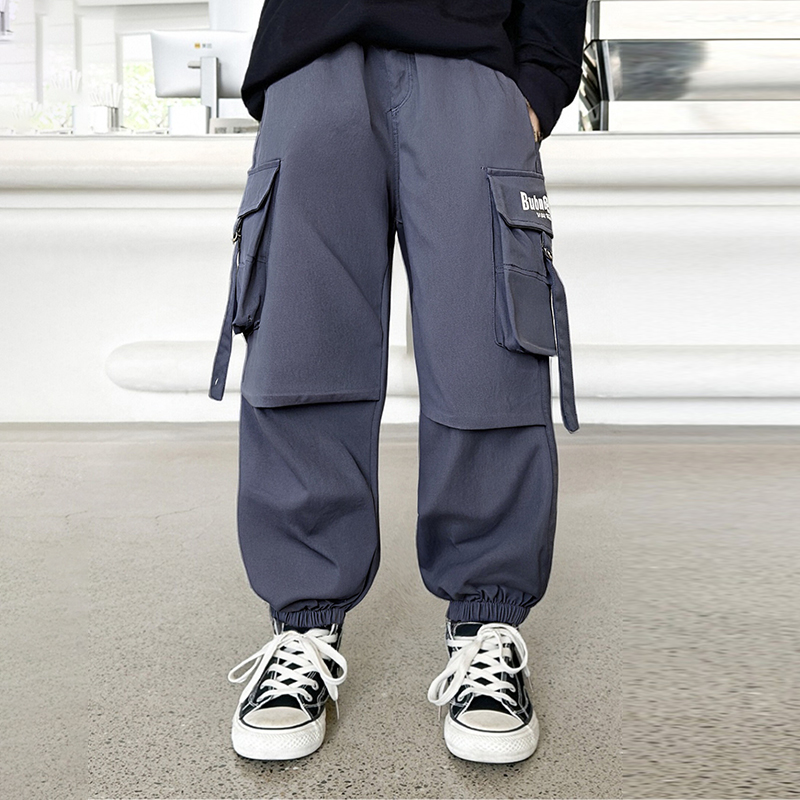 男童裤子春秋款2025新款秋季工装裤中大童男孩儿童秋装休闲长裤潮