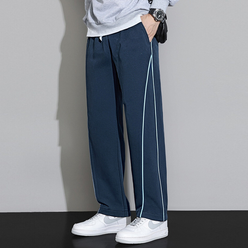 运动裤男黑色宽松休闲裤男生长裤男士直筒裤卫裤夏季薄款裤子