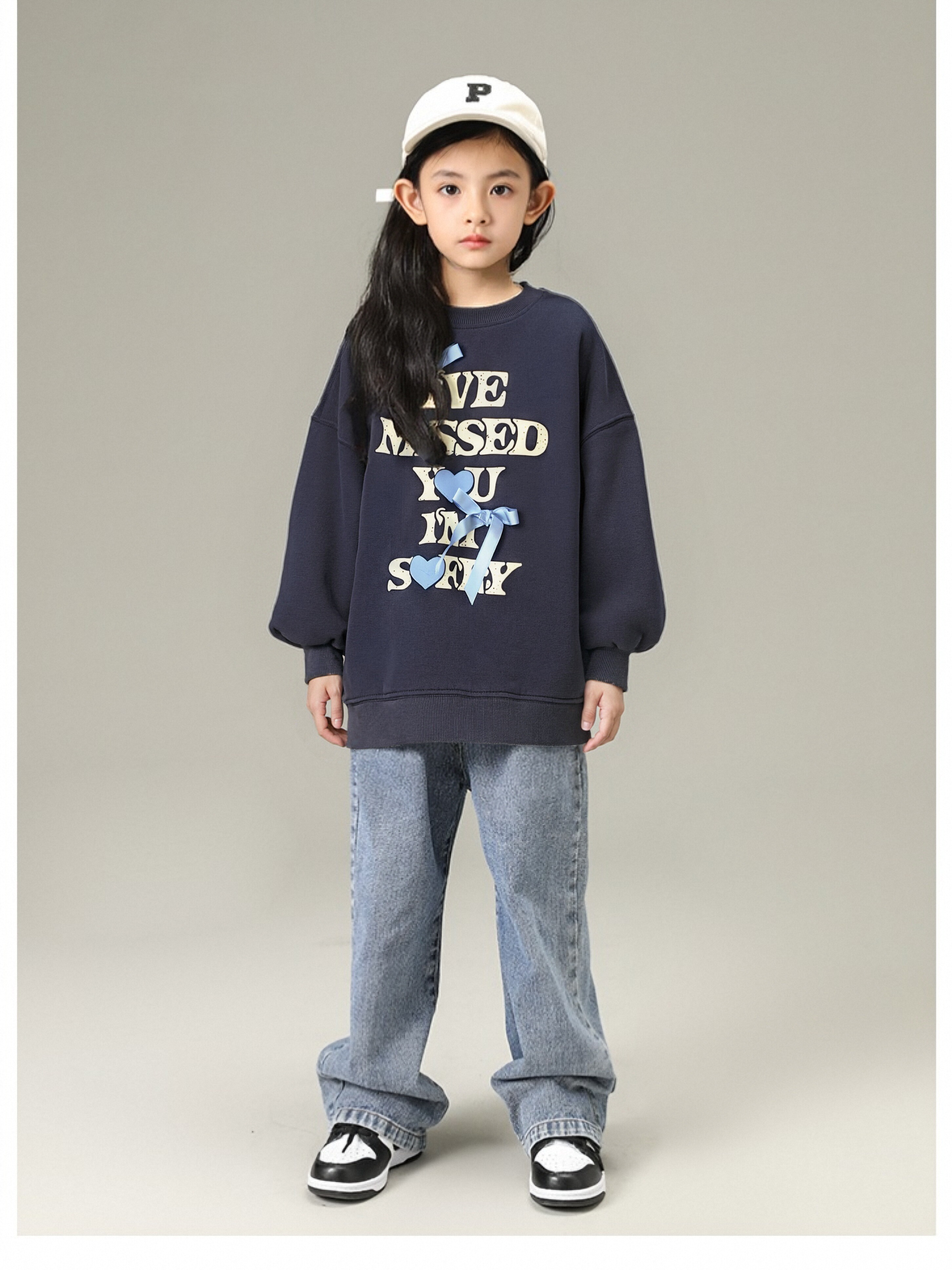 女童卫衣2025新款春秋款洋气时髦儿童中大童秋季圆领上衣