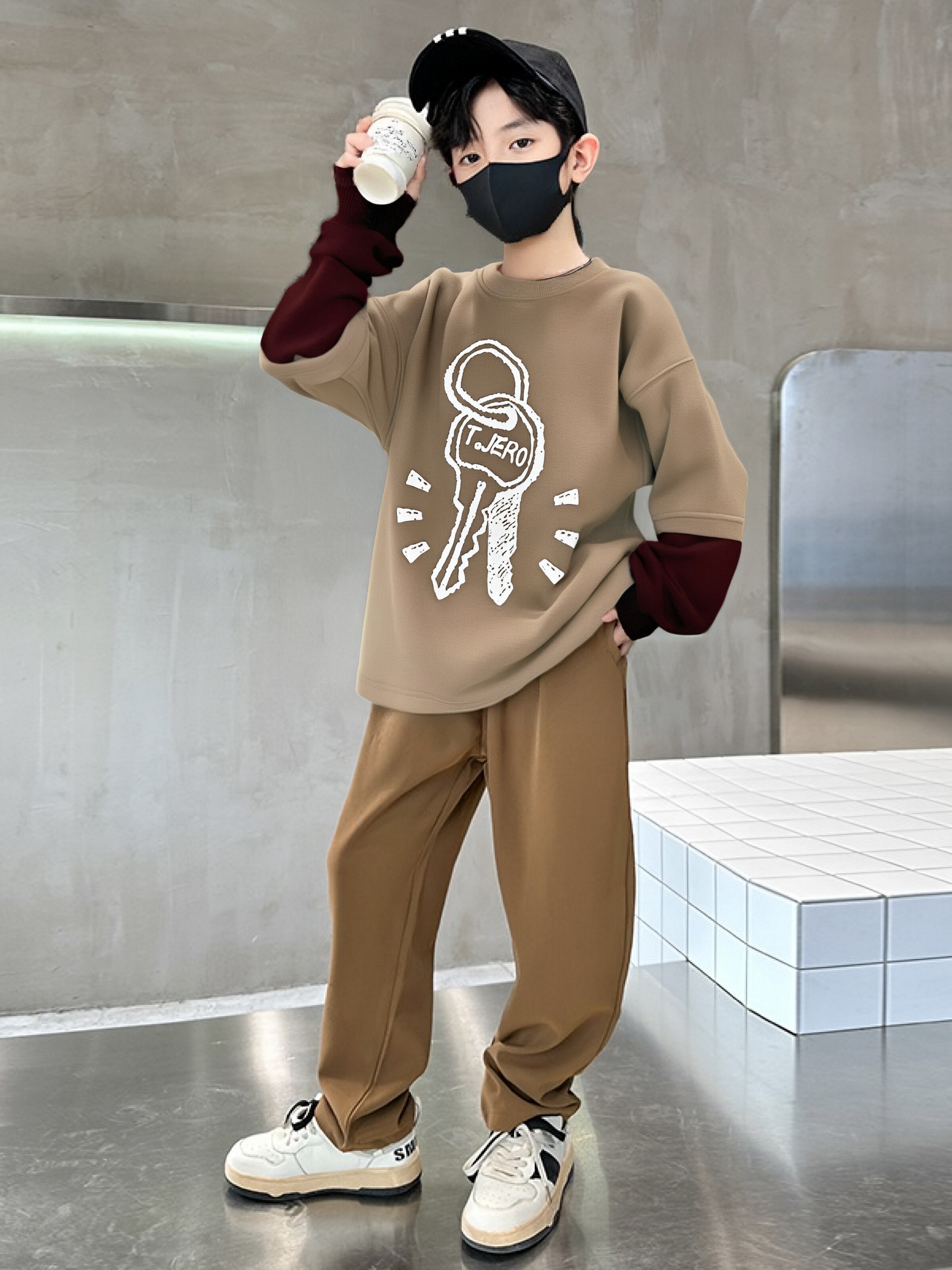 儿童卫衣男孩2025新款痞帅童装男童秋季长袖中大童上衣春秋宝宝秋装