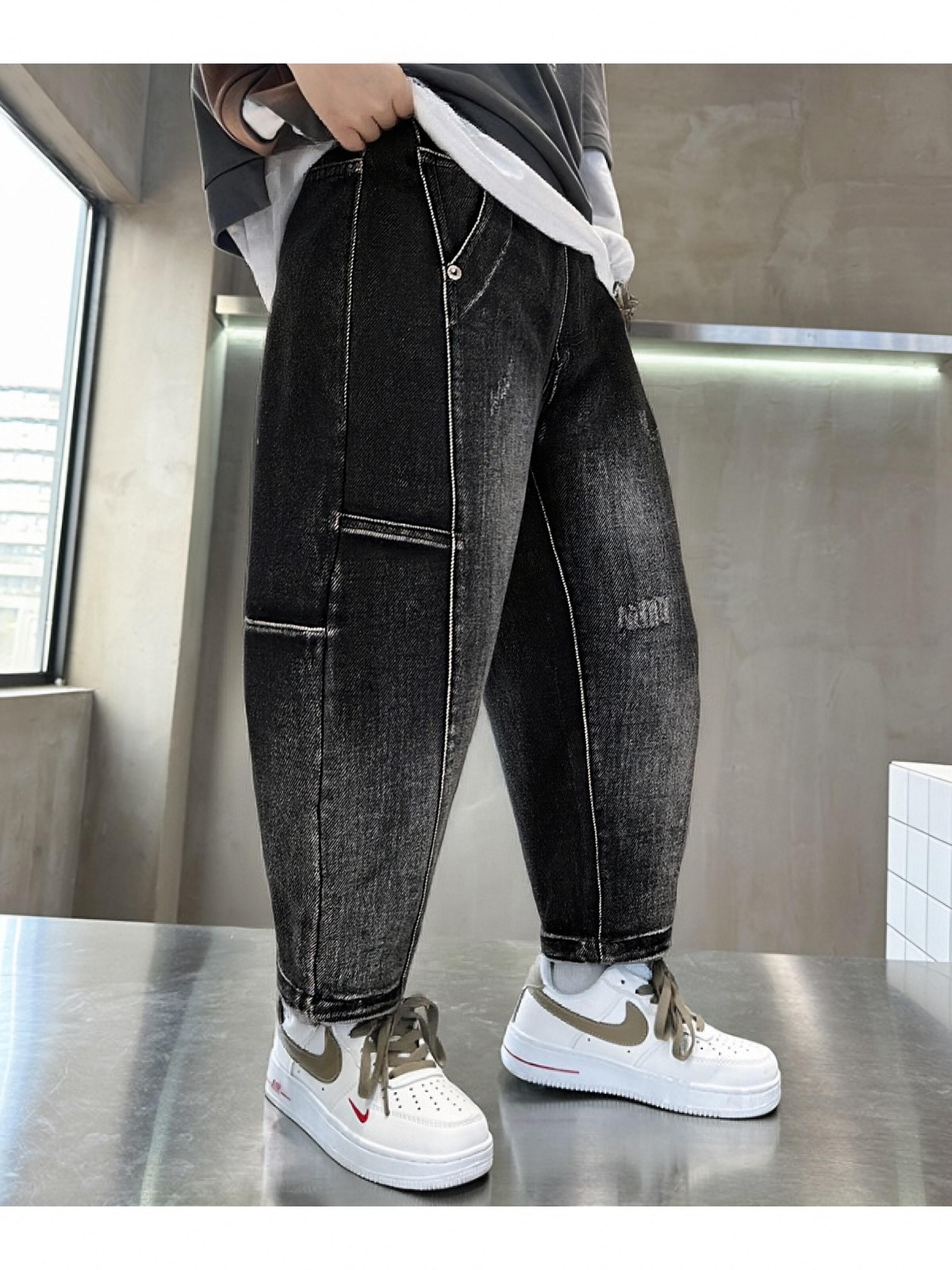 男童牛仔裤春秋款儿童时髦裤2025新款裤子中大童秋季韩版长裤