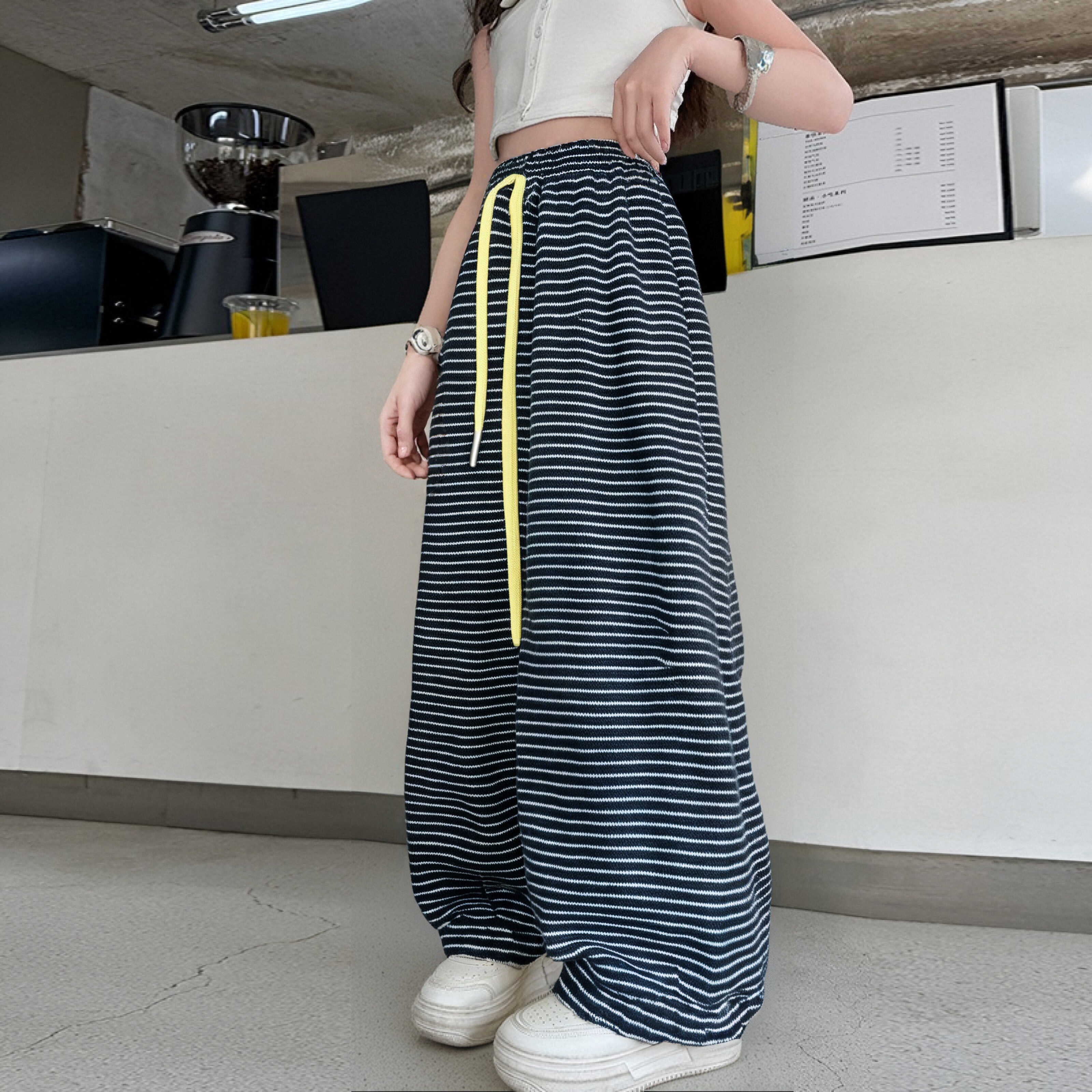 女童运动裤秋装2025新款大童女孩阔腿裤初中生春秋款韩系直筒裤潮