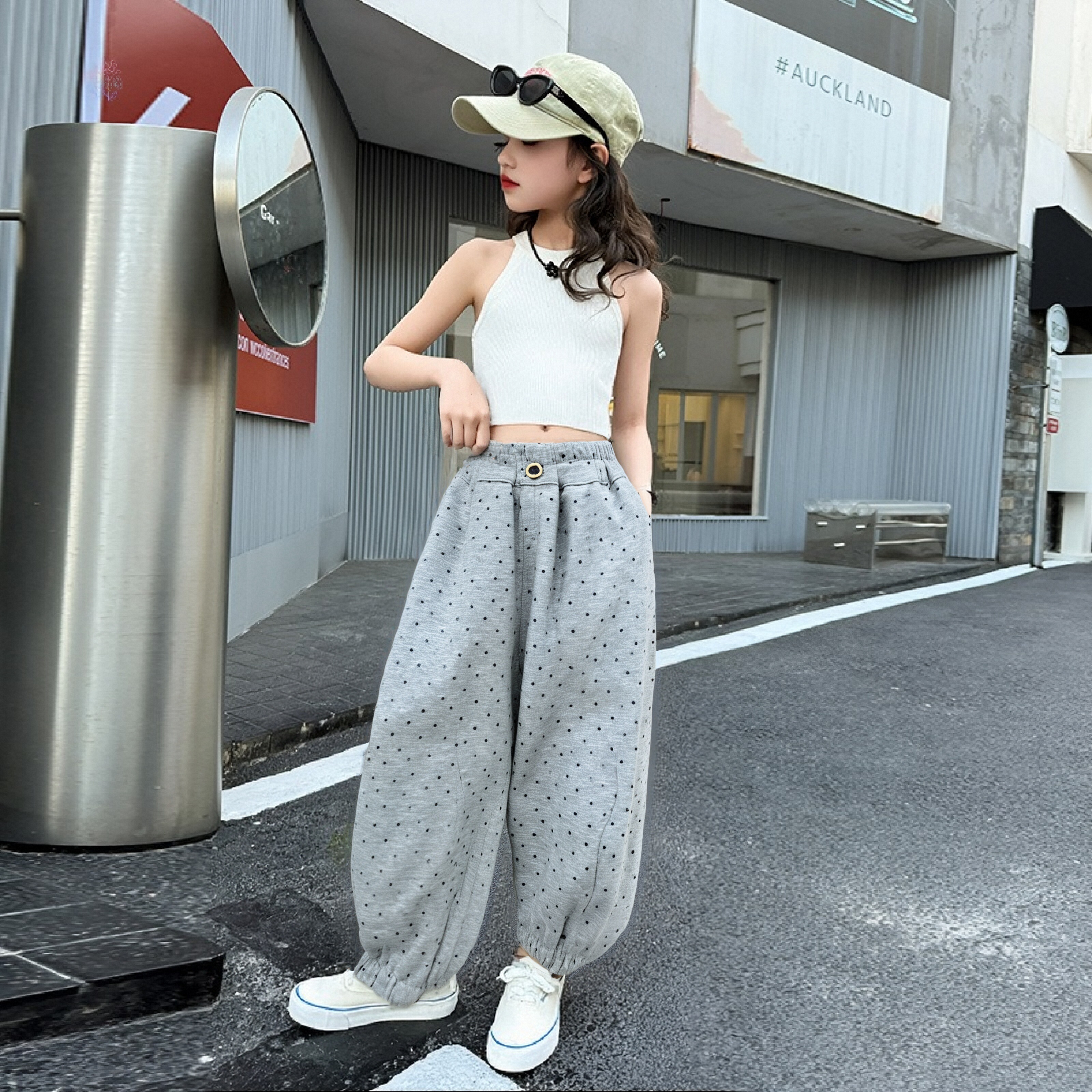 女童裤子春秋款2025新款儿童阔腿裤宽松慵懒风女孩大童秋装运动裤