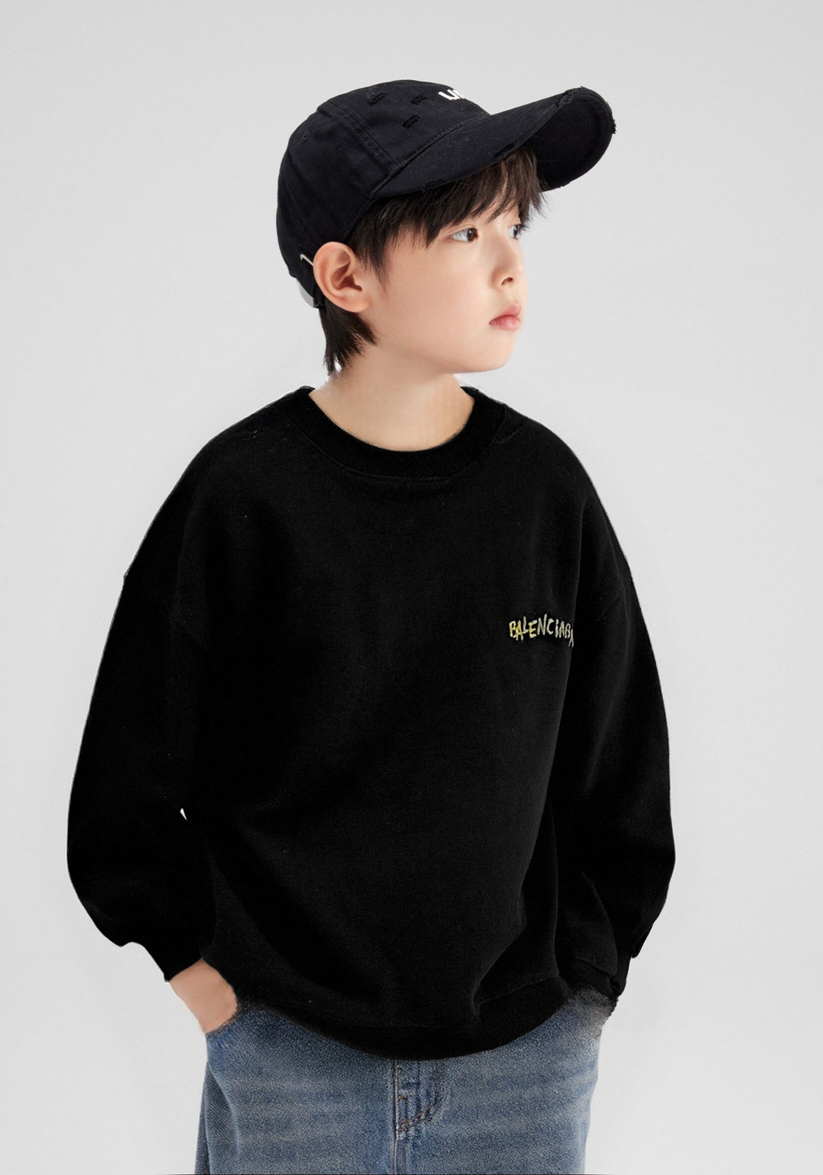 童装男童卫衣春秋款2025新款长袖T恤儿童中大童秋装上衣男孩体恤