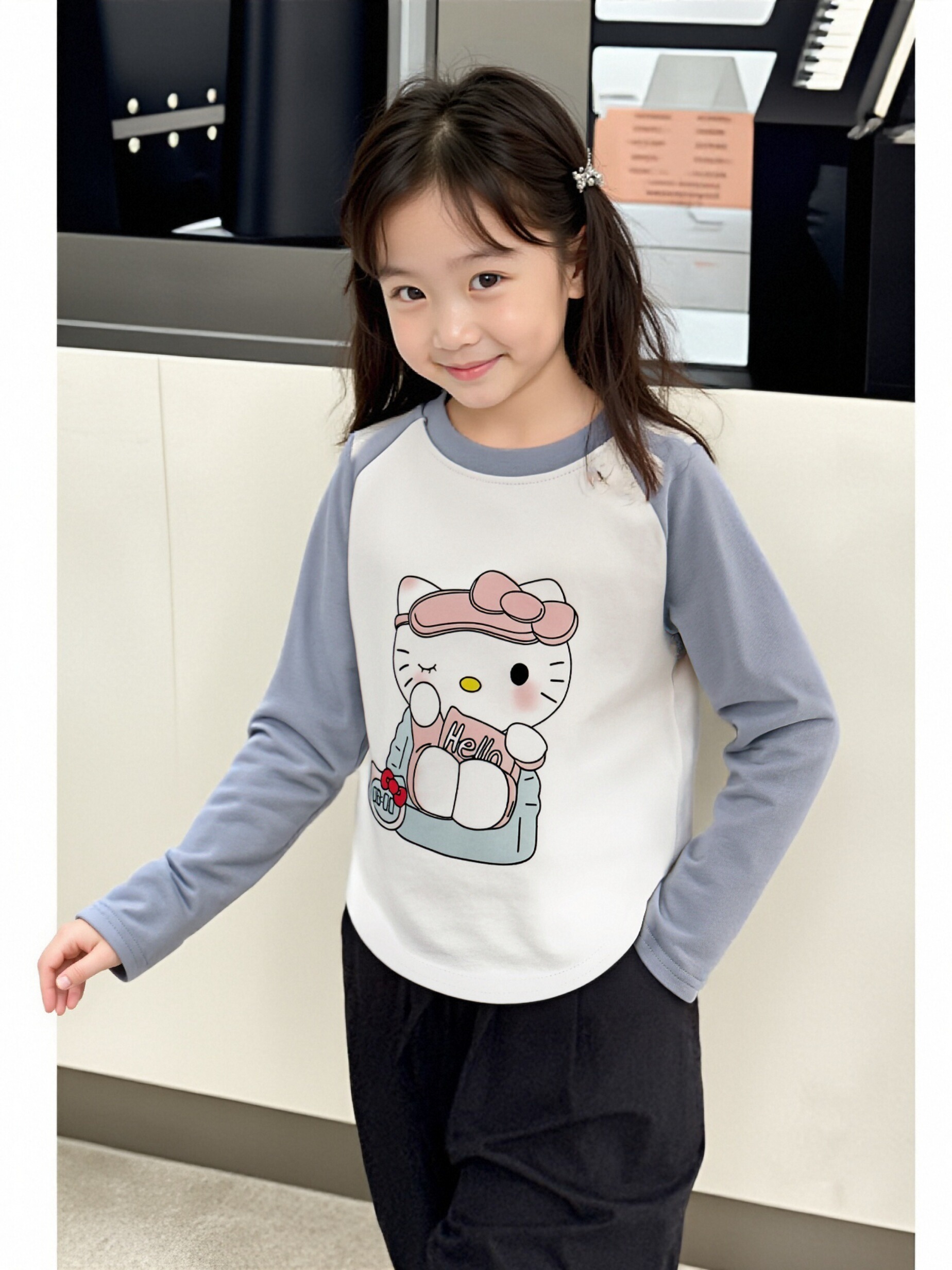 女童打底衫秋款2025新款韩版修身上衣儿童装百搭长袖T恤秋装