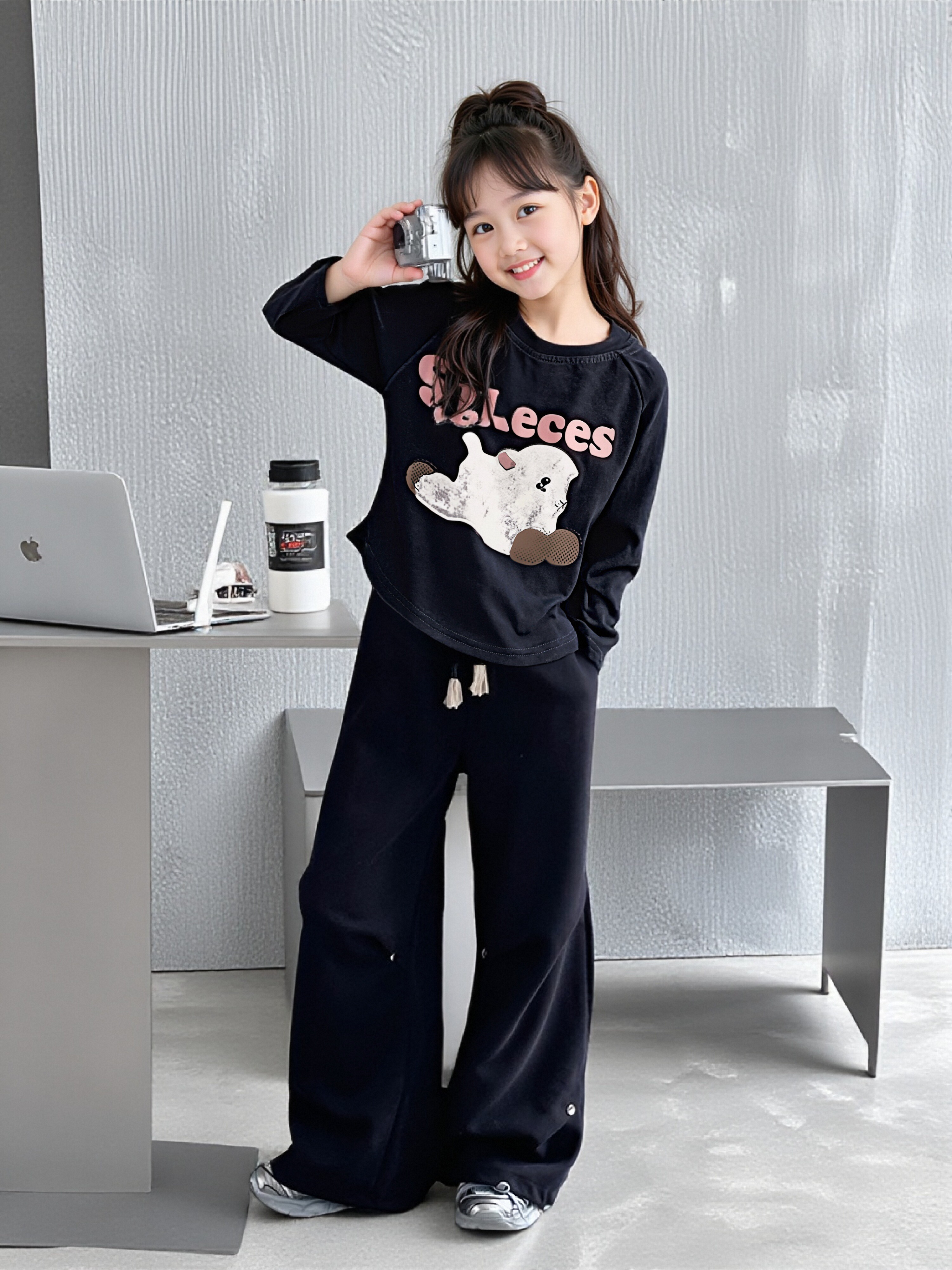 女童长袖T恤春秋季新款7岁8小女孩9修身11体恤时尚百搭打底衫