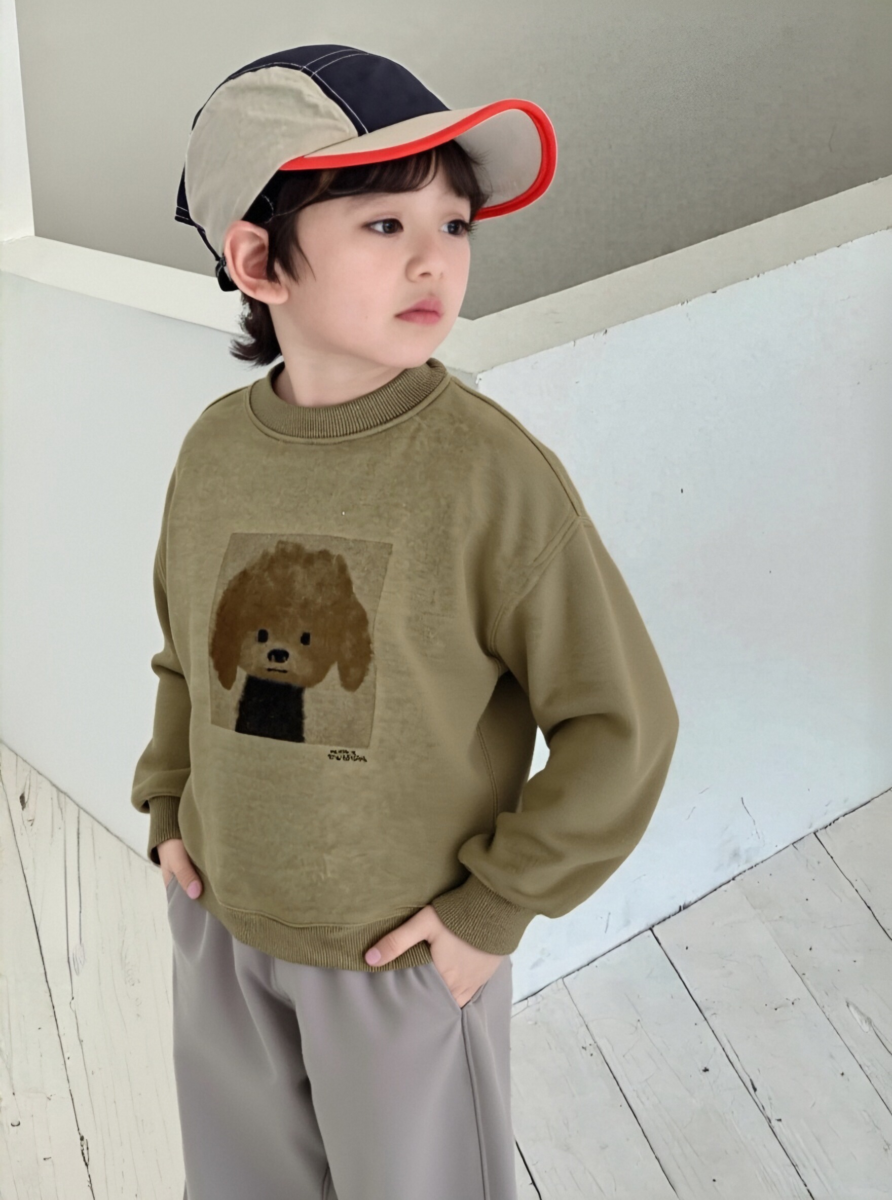 儿童落肩时髦运动上衣女童洋气网红宽松卫衣小童装2025春秋新款