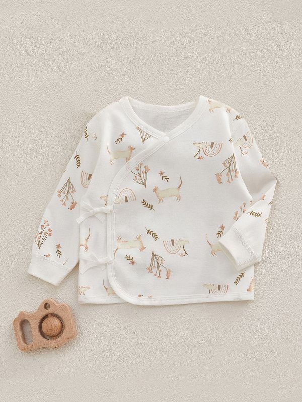 婴儿半背衣初生婴儿春秋季新生儿衣服纯棉无骨上衣宝宝和尚服