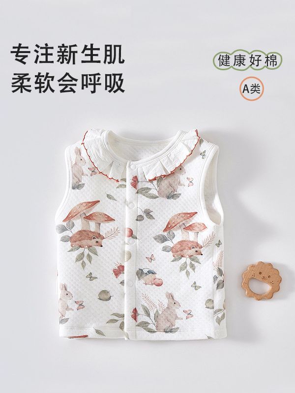 宝宝马甲春秋冬外穿婴儿马夹保暖夹棉新生儿童小坎肩女宝宝背心
