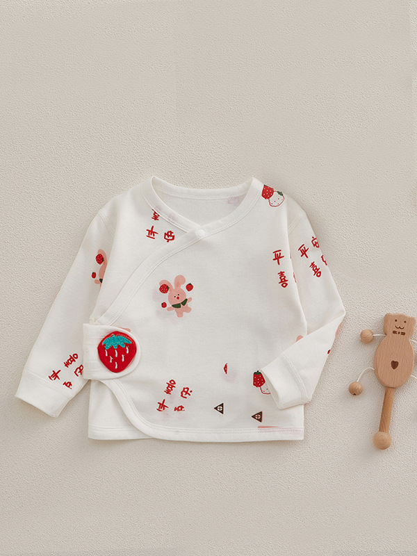 半背衣初生婴儿纯棉春秋季新生儿衣服0-6月兔宝宝和尚服单件上衣