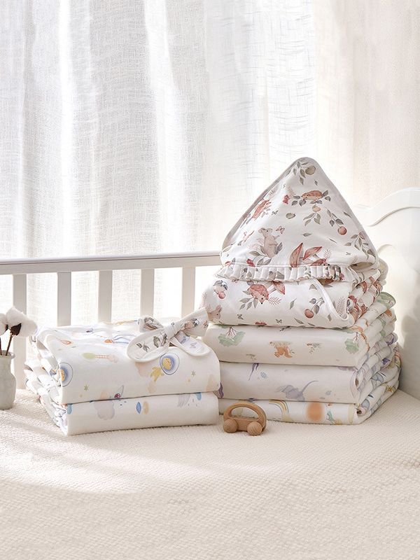 婴儿抱被新生儿包被初生春秋季纯棉加厚产房包单宝宝包裹被
